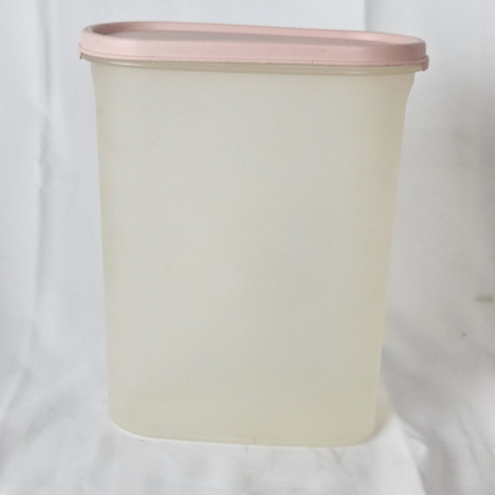 Vtg 9” Pink Lid‎ Tupperware 1616-23 Modular Mates #4 Container 9-3/4c